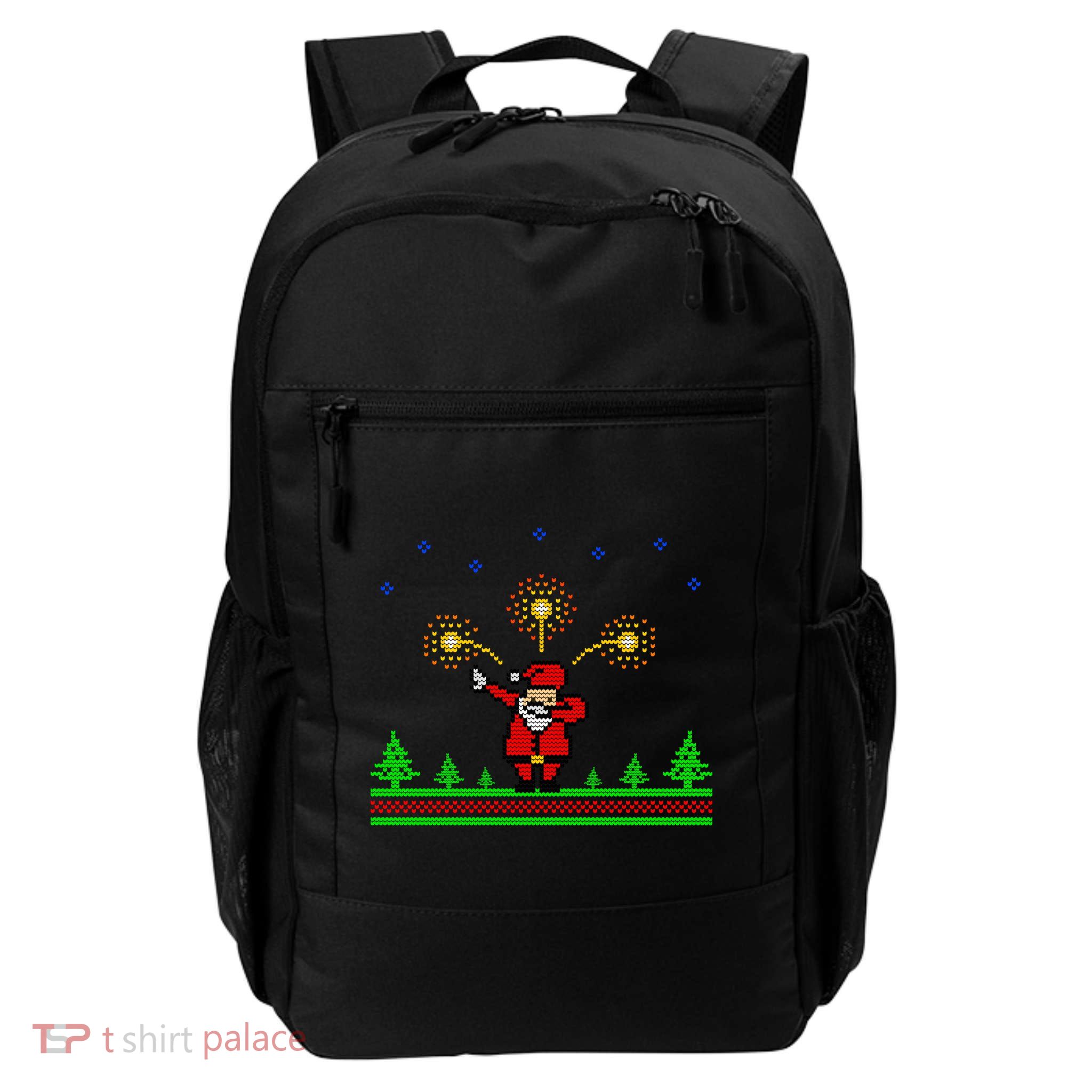 Dabbing Santa 8-Bit Ugly Christmas Backpack