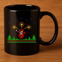 Dabbing Santa 8-Bit Ugly Christmas 11oz C Handle Ceramic Mug