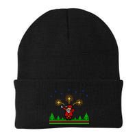 Dabbing Santa 8-Bit Ugly Christmas Beanie