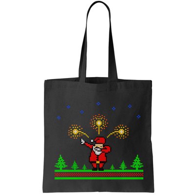 Dabbing Santa 8-Bit Ugly Christmas Bag