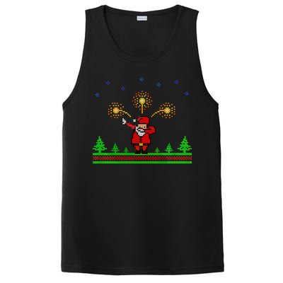 Dabbing Santa 8-Bit Ugly Christmas PosiCharge Competitor Tank