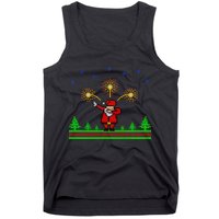 Dabbing Santa 8-Bit Ugly Christmas Tank Top