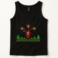 Dabbing Santa 8-Bit Ugly Christmas Tank Top