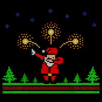 Dabbing Santa 8-Bit Ugly Christmas Tank Top