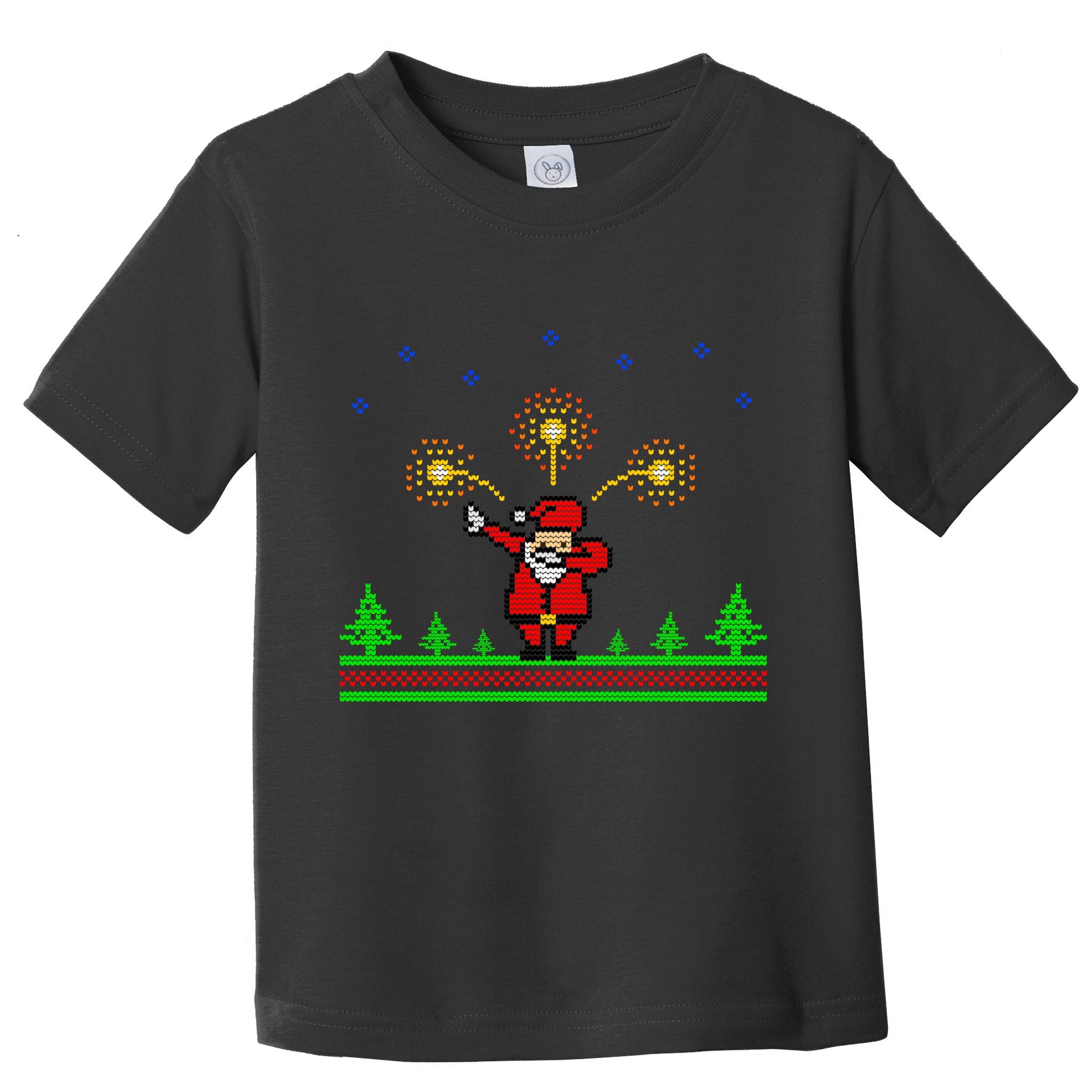 Dabbing Santa 8-Bit Ugly Christmas Toddler T-Shirt