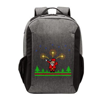Dabbing Santa 8-Bit Ugly Christmas Vector Backpack
