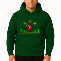 Dabbing Santa 8-Bit Ugly Christmas Hoodie