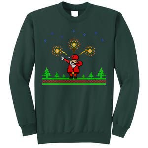 Dabbing Santa 8-Bit Ugly Christmas Sweatshirt