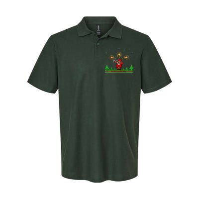 Dabbing Santa 8-Bit Ugly Christmas Softstyle Adult Sport Polo