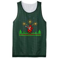 Dabbing Santa 8-Bit Ugly Christmas Mesh Reversible Basketball Jersey Tank