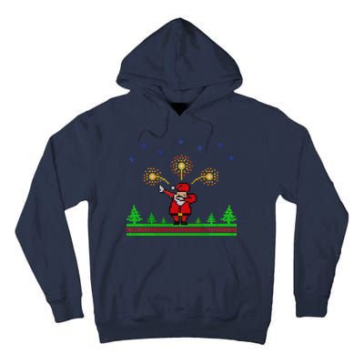 Dabbing Santa 8-Bit Ugly Christmas Tall Hoodie