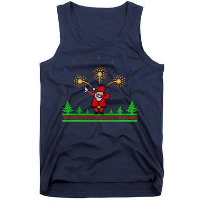 Dabbing Santa 8-Bit Ugly Christmas Tank Top