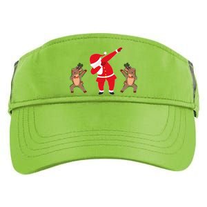 Dabbing Santa And Reindeer Funny Christmas Adult Drive Performance Visor