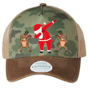 Dabbing Santa And Reindeer Funny Christmas Legacy Tie Dye Trucker Hat