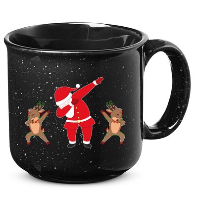 Dabbing Santa And Reindeer Funny Christmas 15oz Campfire Ceramic Mug