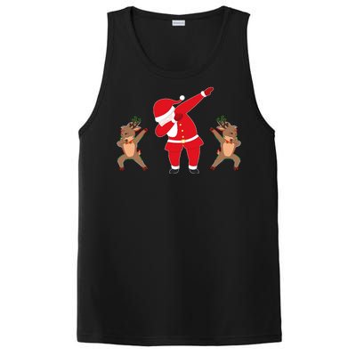 Dabbing Santa And Reindeer Funny Christmas PosiCharge Competitor Tank