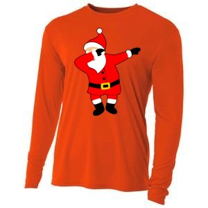 Dabbing Santa Christmas Cooling Performance Long Sleeve Crew