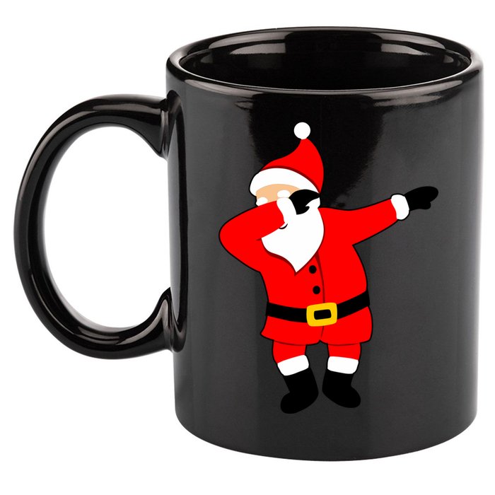 Dabbing Santa Christmas 11oz C Handle Ceramic Mug