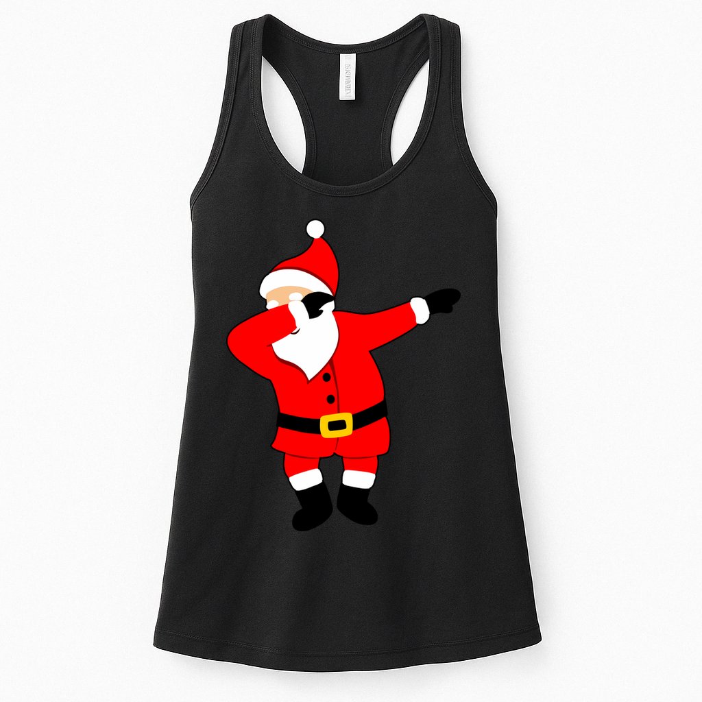 Dabbing Santa Christmas Womens Tank Top