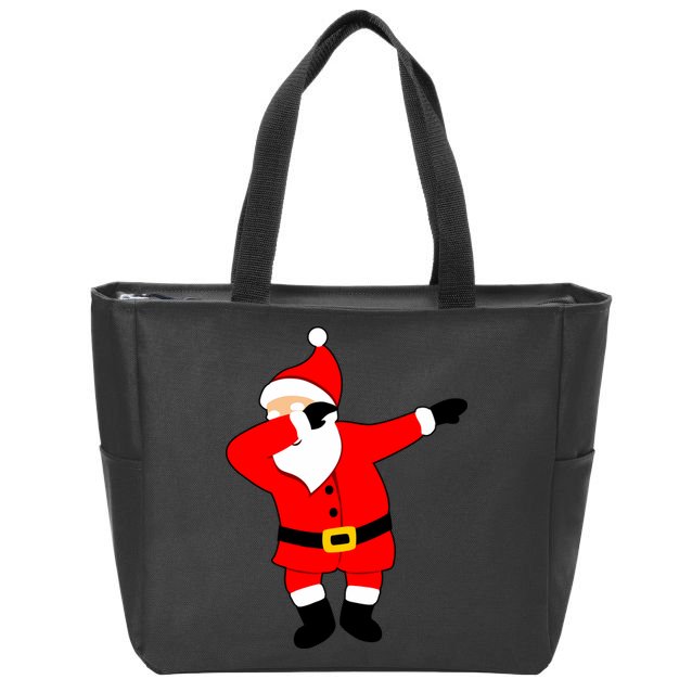 Dabbing Santa Christmas Zip Tote Bag
