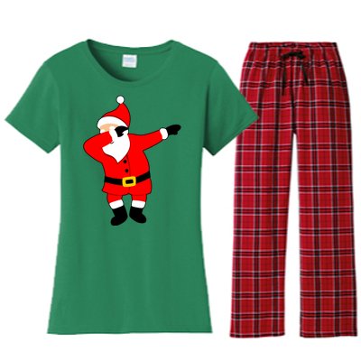 Dabbing Santa Christmas Women's Flannel Pajama Set