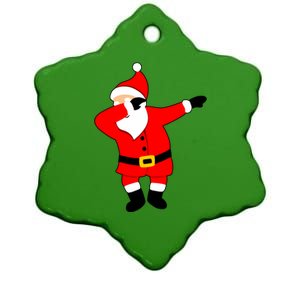 Dabbing Santa Christmas Ceramic Star Ornament