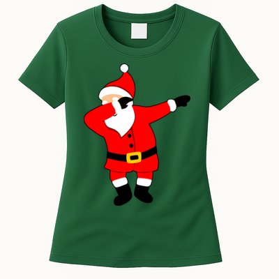 Dabbing Santa Christmas Womens T-Shirt