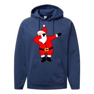 Dabbing Santa Christmas Performance Fleece Hoodie