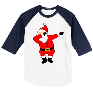 Dabbing Santa Christmas Baseball Sleeve Shirt