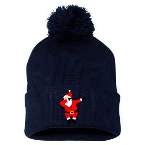 Dabbing Santa Christmas Pom Pom 12in Knit Beanie