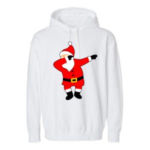 Dabbing Santa Christmas Garment-Dyed Fleece Hoodie