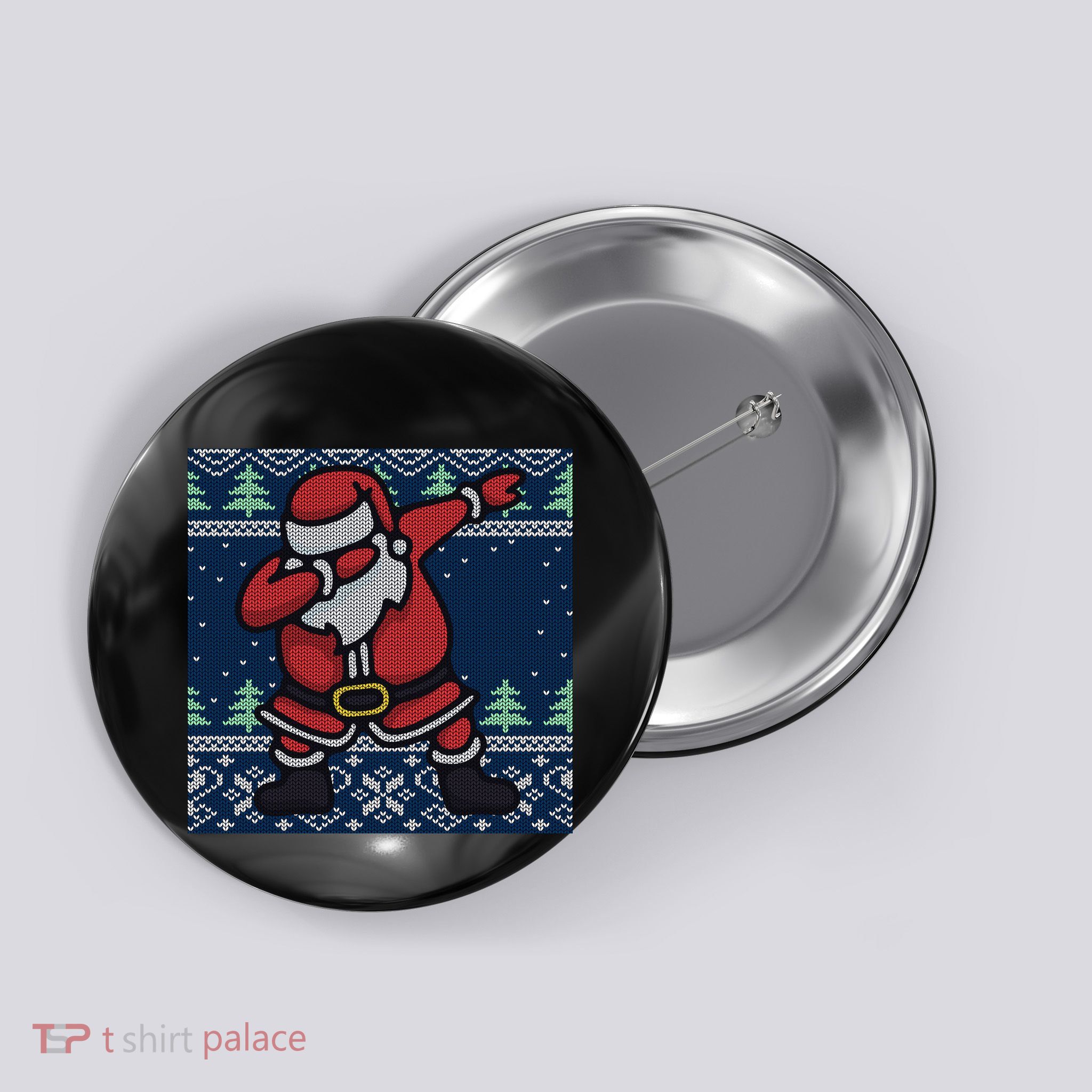 Dabbing Santa Claus Button
