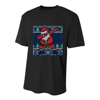 Dabbing Santa Claus Youth Performance Sprint T-Shirt