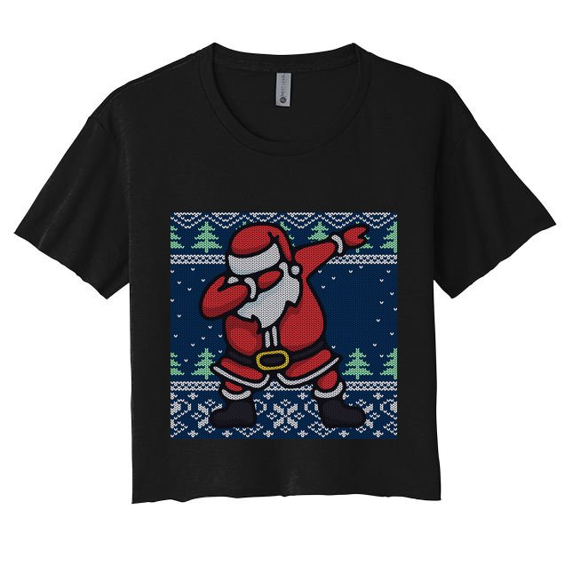 Dabbing Santa Claus Crop Top