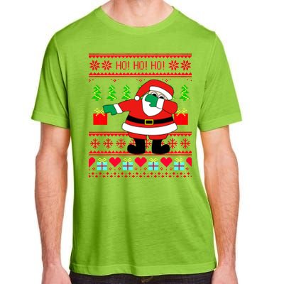 Dabbing Santa Claus Ugly Christmas Sweater Design Adult ChromaSoft Performance T-Shirt