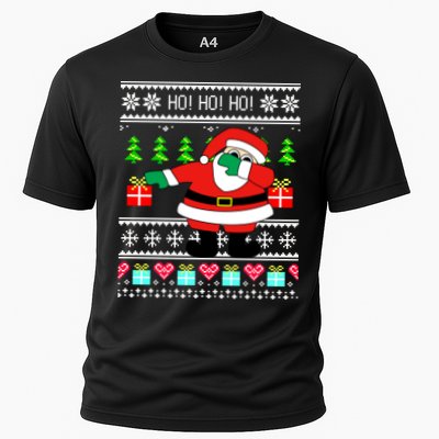 Dabbing Santa Claus Ugly Christmas Sweater Design Performance Shirt