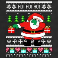 Dabbing Santa Claus Ugly Christmas Sweater Design Adult Drive Performance Visor