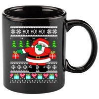 Dabbing Santa Claus Ugly Christmas Sweater Design 11oz C Handle Ceramic Mug