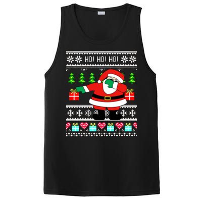 Dabbing Santa Claus Ugly Christmas Sweater Design PosiCharge Competitor Tank