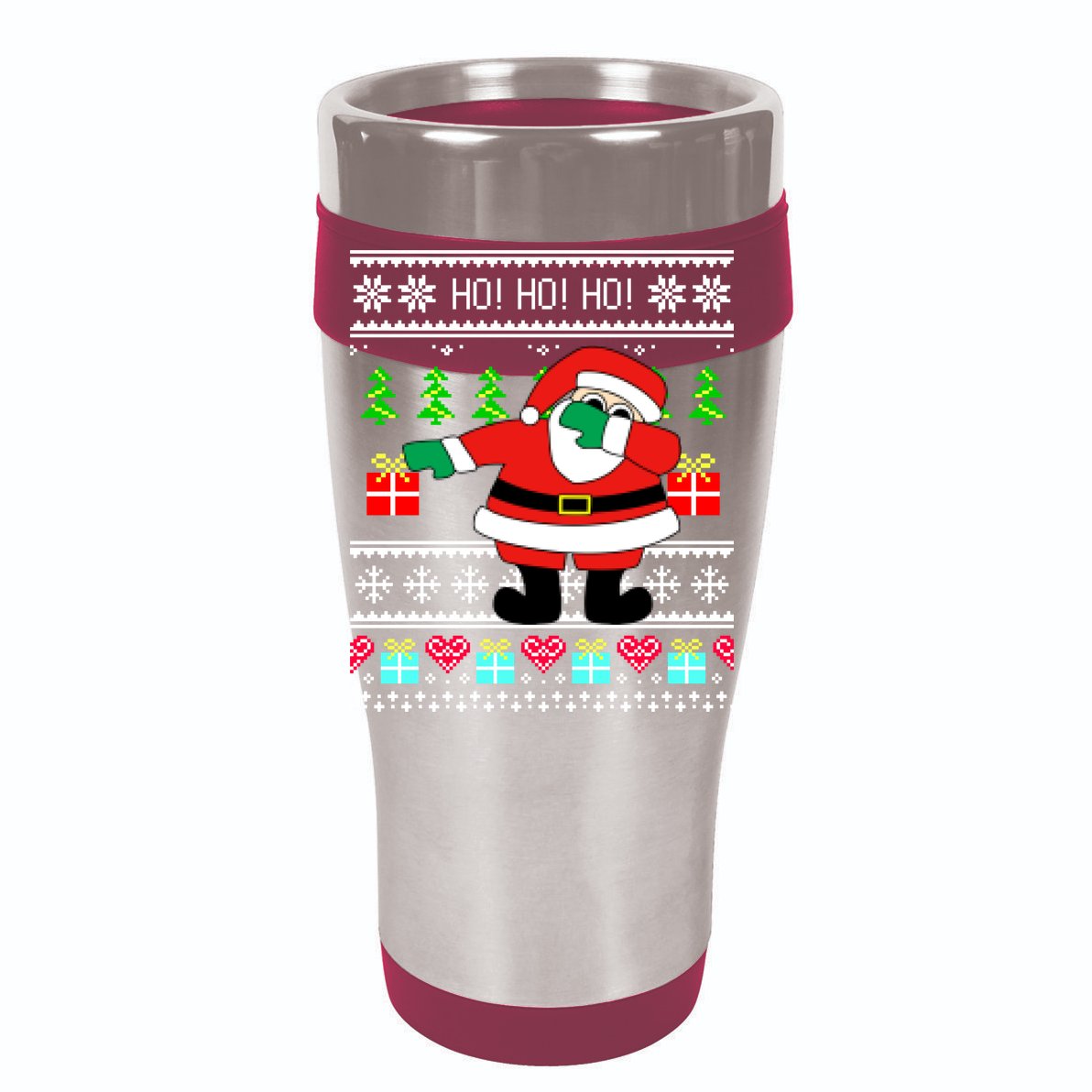 Dabbing Santa Claus Ugly Christmas Sweater Design Women's Perfect Tri Rocker Tank