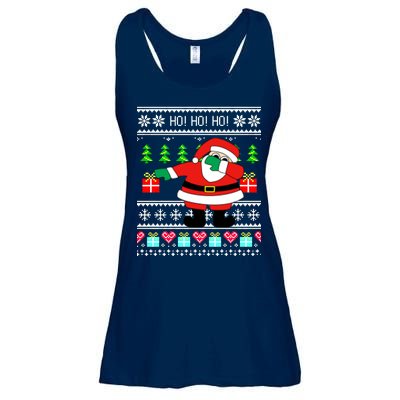 Dabbing Santa Claus Ugly Christmas Sweater Design Ladies Essential Flowy Tank