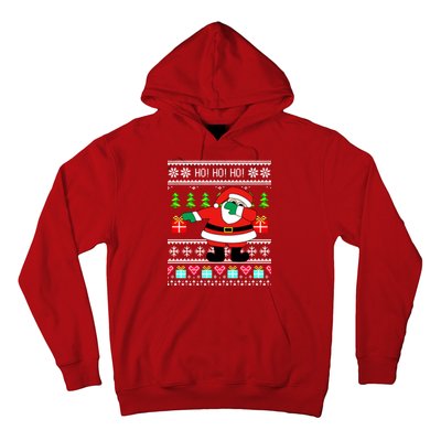 Dabbing Santa Claus Ugly Christmas Sweater Design Hoodie