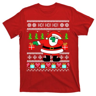 Dabbing Santa Claus Ugly Christmas Sweater Design T-Shirt