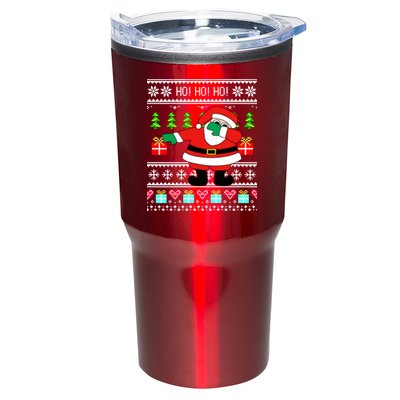 Dabbing Santa Claus Ugly Christmas Sweater Design Tumbler