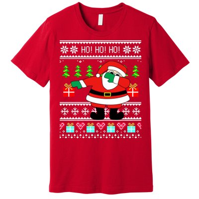 Dabbing Santa Claus Ugly Christmas Sweater Design Premium T-Shirt