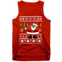 Dabbing Santa Claus Ugly Christmas Sweater Design Tank Top