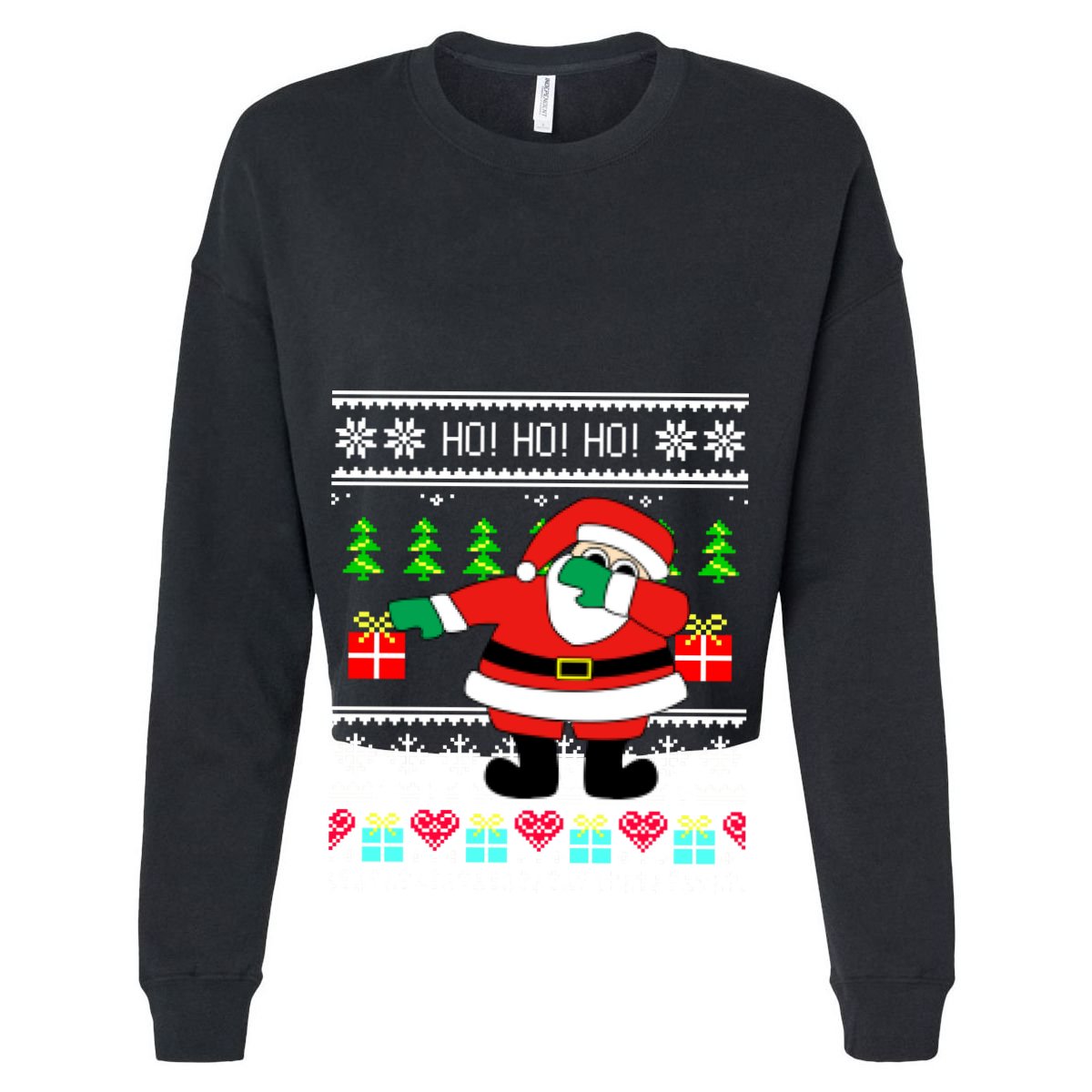 Dabbing Santa Claus Ugly Christmas Sweater Design Women's V-Neck T-Shirt