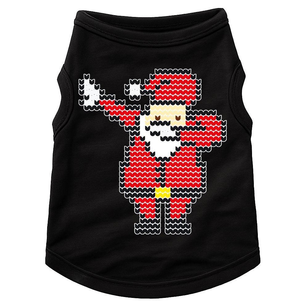 Dabbing Santa Pix-elated Christmas Doggie Tank