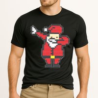 Dabbing Santa Pix-elated Christmas Cooling Performance Crew T-Shirt