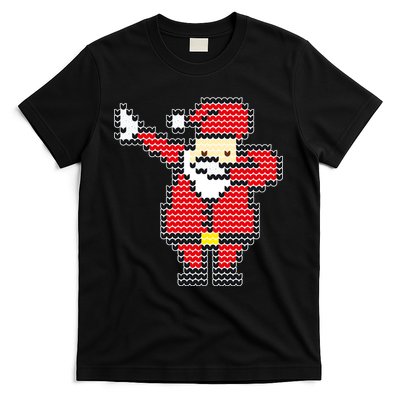 Dabbing Santa Pix-elated Christmas T-Shirt
